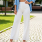👖✨ Pantalón Pierna Ancha Mujer – Color Sólido, Caída Fluida y Look Minimalista de Alta Gama 🌿💫