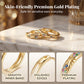 💎 ¡OFERTA POR TIEMPO LIMITADO 50% DE DESCUENTO! ✨ Pendientes de Aro Hueco de Zirconia Multicolor – Chapado en Oro, Ligero, con Cierre de Presión y Diseño de Calado ✨