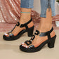 👠 ¡OFERTA DE LANZAMIENTO 2026 50% DE DESCUENTO! ⭐ Sandalias de Tacón Grueso de Mujer con Tira en T – Tira Trasera Elástica, Plataforma y Punta Abierta ✨