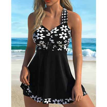 Bañadores tankini de mujer con estampado floral y braguita tipo short