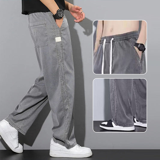 💯 ¡NUEVO! Jeans casuales rectos de seda helada para hombre