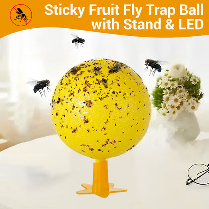 Bola Trampa Adhesiva para Moscas de la Fruta con Soporte y LED