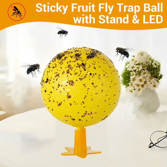 Bola Trampa Adhesiva para Moscas de la Fruta con Soporte y LED