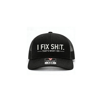 🧢 ¡OFERTA ESPECIAL 50% DE DESCUENTO AHORA! 🔧 Gorra de Camionero Bordada "I Fix Shit" – Diseño de Mecánico, Panel de Malla Transpirable, Mezcla de Algodón y Visera Curva ✨