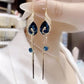 ✨ ¡50 % DE DESCUENTO POR TIEMPO LIMITADO! 🦚 Pendientes Phoenix: diseño de pavo real, piedras de circonita, ligeros, ideales para regalar 🎁