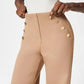 🔥Gran oferta🔥Pantalones de pierna ancha y cintura alta, elásticos, de talla grande, para mujer