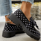 🎀👞Elegancia desenfadada, pasos con estilo ✨Mocasines de plataforma con lazo y lunares para mujer
