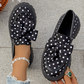 🎀👞Elegancia desenfadada, pasos con estilo ✨Mocasines de plataforma con lazo y lunares para mujer