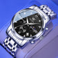 Reloj de cuarzo multifuncional para hombre