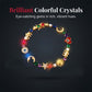 🌙 ⭐ ¡Oferta Limitada 50% DESCUENTO! Pulsera Encanto Celeste – Dijes Estrella y Luna con Cristales Multicolor ✨