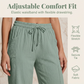 Pantalones cortos plisados de algodón y lino de color liso para mujer