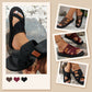 Sandalias de deslizamiento con banda cruzada elegantes para mujeres
