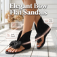 Sandalias retro de punta abierta con un gran lazo