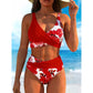 Bikini para Mujer de Tiro Alto con Estampado Floral