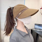 🧢 Sombrero de ala ancha para mujer ✅ Con abertura para la coleta y protección UV | Gorra de béisbol ligera para actividades al aire libre ☀️