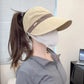 🧢 Sombrero de ala ancha para mujer ✅ Con abertura para la coleta y protección UV | Gorra de béisbol ligera para actividades al aire libre ☀️