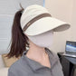 🧢 Sombrero de ala ancha para mujer ✅ Con abertura para la coleta y protección UV | Gorra de béisbol ligera para actividades al aire libre ☀️