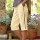 Pantalones capri de verano para mujer con detalles de encaje