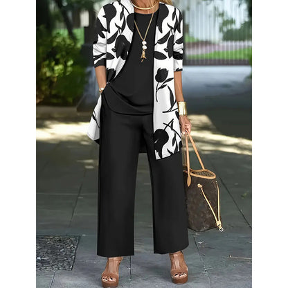 👚 Conjunto de tres piezas cómodo y casual para mujer: elegante, suave y perfecto para el día a día ✨💃