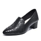 Zapatos de tacón bajo y grueso para mujer