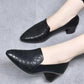 Zapatos de tacón bajo y grueso para mujer
