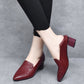Zapatos de tacón bajo y grueso para mujer