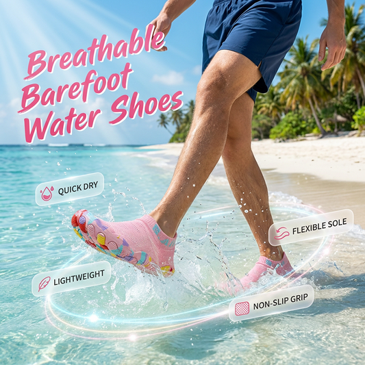 👣 ¡AHORRA UN 50 %! 🌊 Zapatillas acuáticas ligeras: calcetines acuáticos de secado rápido para surf, natación y fitness. Suela antideslizante, malla transpirable y perfectas para pasear por la playa, hacer yoga o correr 🏄‍♂️