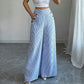 👖 ¡TIEMPO LIMITADO 50% DE DESCUENTO! ✨ Pantalones de cintura alta y pierna ancha – A rayas, botones decorativos, S-XL 🍁