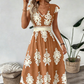 👗¡Nueva llegada con un 60% de descuento!🏖️Vestido largo fluido con estampado barroco y escote en V para mujer