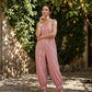 Jumpsuit Casual de Rayas para Dama con Tirantes Delgados