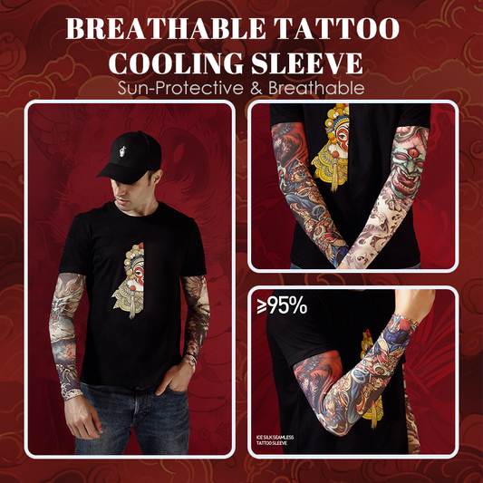 Manga refrescante para tatuajes, transpirable y con protección solar.