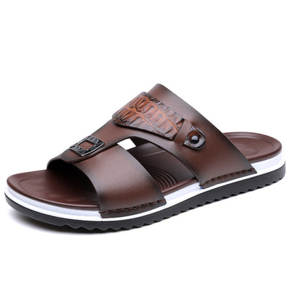 📢📢50% DE DESCUENTO !! ⏰Sandalias Slip-On de Cuero Sintético para Hombre