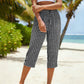 Pantalones capri de cuadros para mujer, ideales para el verano