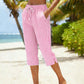 Pantalones capri de cuadros para mujer, ideales para el verano