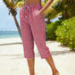 Pantalones capri de cuadros para mujer, ideales para el verano