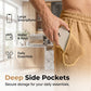 Pantalones holgados informales de algodón y lino para hombre.