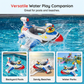 Flotador inflable con forma de avión para piscina para niños