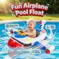Flotador inflable con forma de avión para piscina para niños