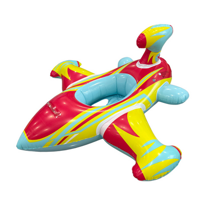Flotador inflable con forma de avión para piscina para niños