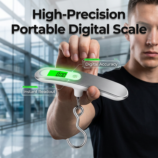 ✈️⚖️ Báscula Digital Portátil de Alta Precisión – ¡Olvídate del Exceso de Equipaje y Viaja Sin Estrés! 🧳💸