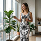 Vestido Maxi Clásico con Estampado Floral para Mujer