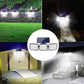 Luz de seguridad solar de 3 cabezales con sensor de movimiento