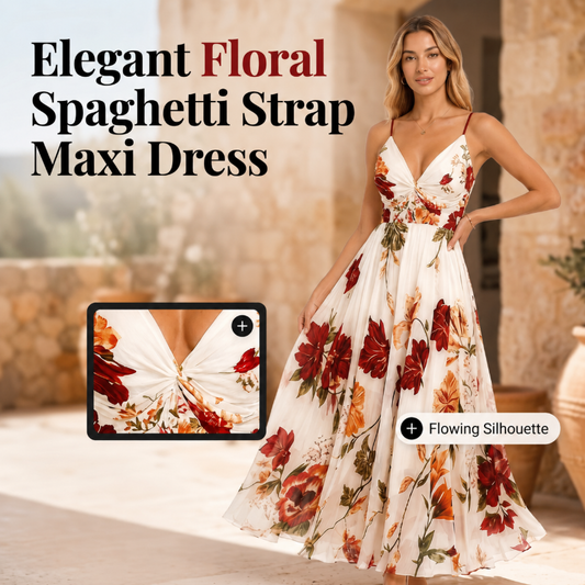 💃 50% DESCUENTO💥 Vestido Largo Tirantes – V Ergonómico, Tirantes Ajustables y Caída en A para un Look Eterno 🌿✨