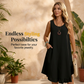 🌿💃 Vestido Volantes Mujer – Corte Sin Mangas, Caída Ligera y Movimiento Encantador al Caminar 🕊️👗
