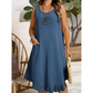🌿💃 Vestido Volantes Mujer – Corte Sin Mangas, Caída Ligera y Movimiento Encantador al Caminar 🕊️👗