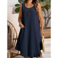 🌿💃 Vestido Volantes Mujer – Corte Sin Mangas, Caída Ligera y Movimiento Encantador al Caminar 🕊️👗