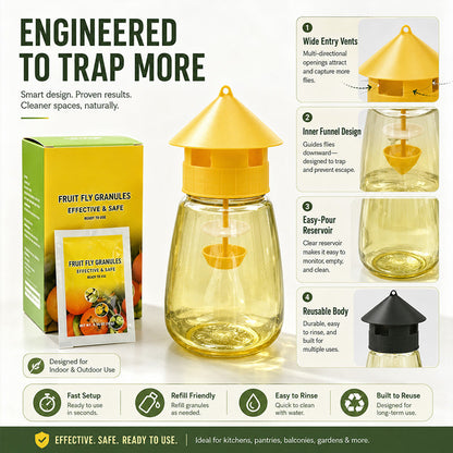 😫🚫 Trampa Anti-Moscas Colgante – Adiós a las Plagas y los Insectos en tu Comida, Protección Limpia sin Olores Fuertes 🍽️✅