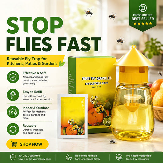 😫🚫 Trampa Anti-Moscas Colgante – Adiós a las Plagas y los Insectos en tu Comida, Protección Limpia sin Olores Fuertes 🍽️✅