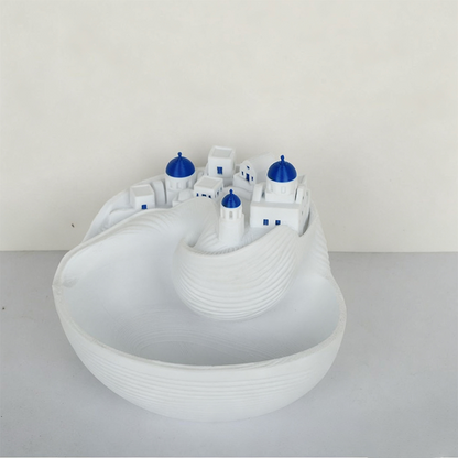 🐚🔑 Bandeja Cerámica Océano Azul y Blanco – Organiza tus Llaves con Estilo Costero y Decoración Artesanal 🌊✨