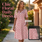 🎉 ¡50% DE DESCUENTO POR TIEMPO LIMITADO! 🔥 Vestido casual de mujer con cuello en V y estampado, con bolsillos – Diseño floral y prácticos bolsillos laterales 🌸